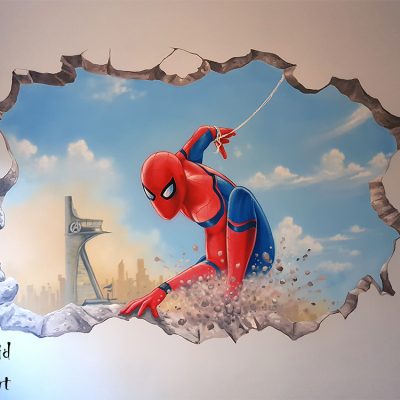 ציור קיר ספיידרמן - דרור פריד